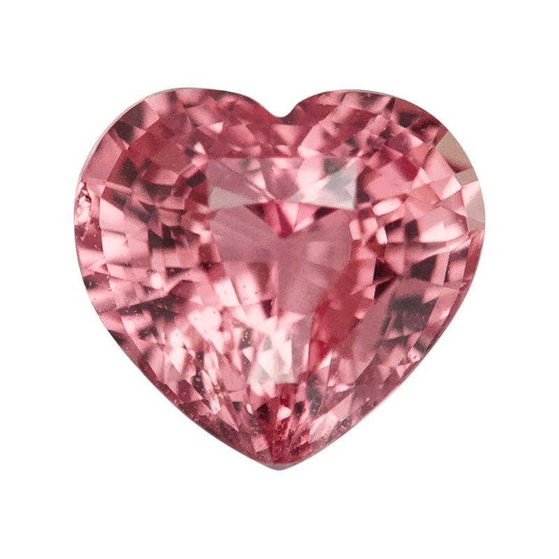 0.81 ct Padparadscha Sapphire Heart Natural Unheated
