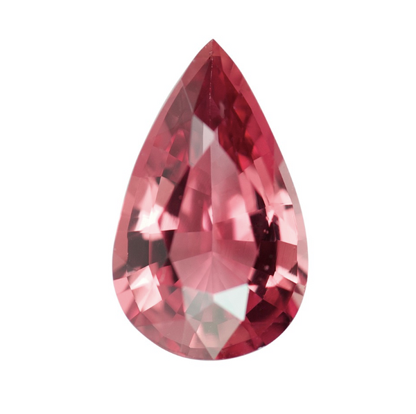 1.08 ct Padparadscha Sapphire Madagascar Pear Cut Natural Heated Gems
