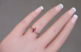 1.04 ct orangish pink sapphire gemstone