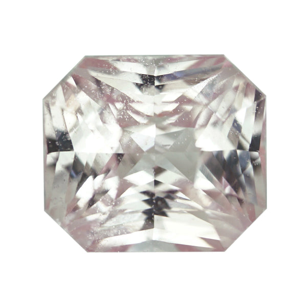 1.57 ct Pastel Pink Sapphire Radiant Cut Natural Heated