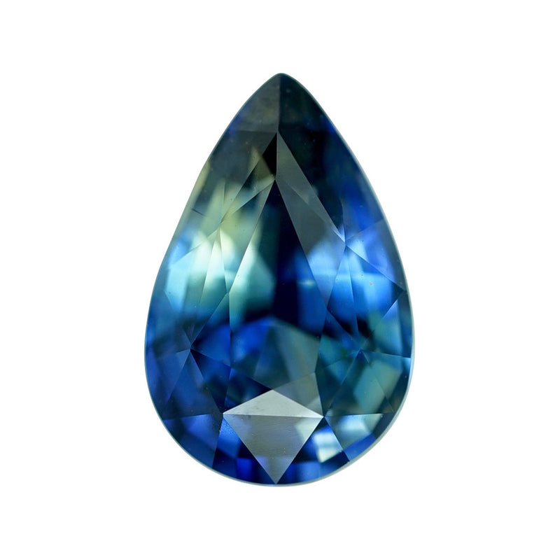 1.18 ct Greenish Blue Sapphire Pear Mixed Cut	 Natural Heated