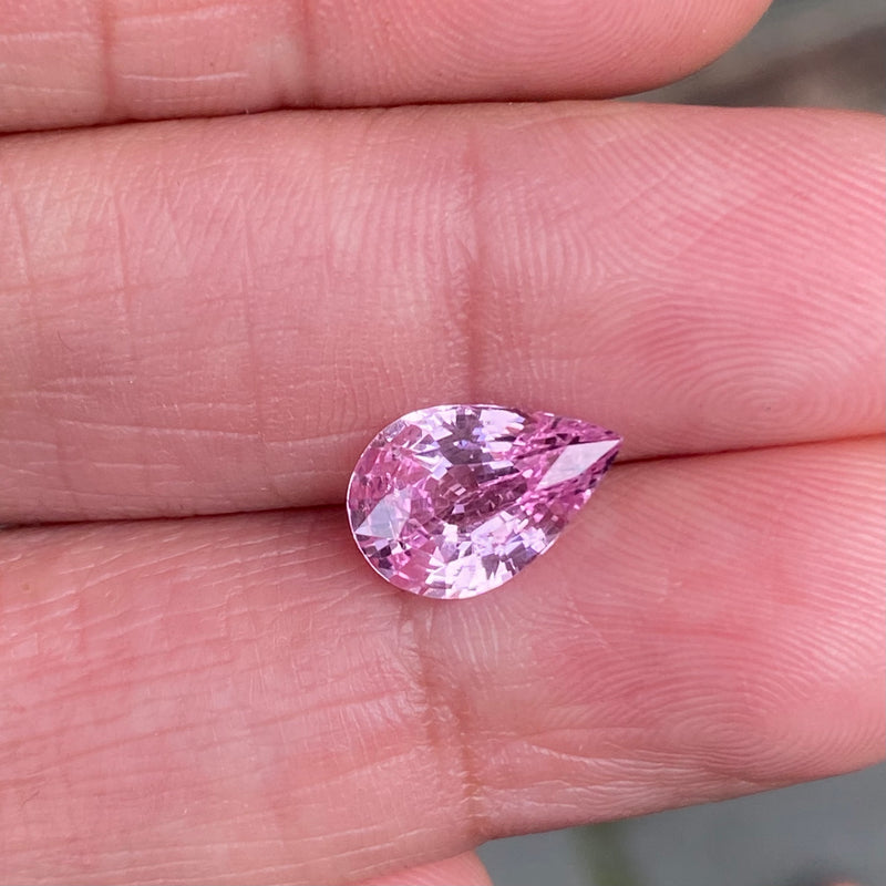 2.50 ct Pink Sapphire Pear Natural Heated GIA Certified