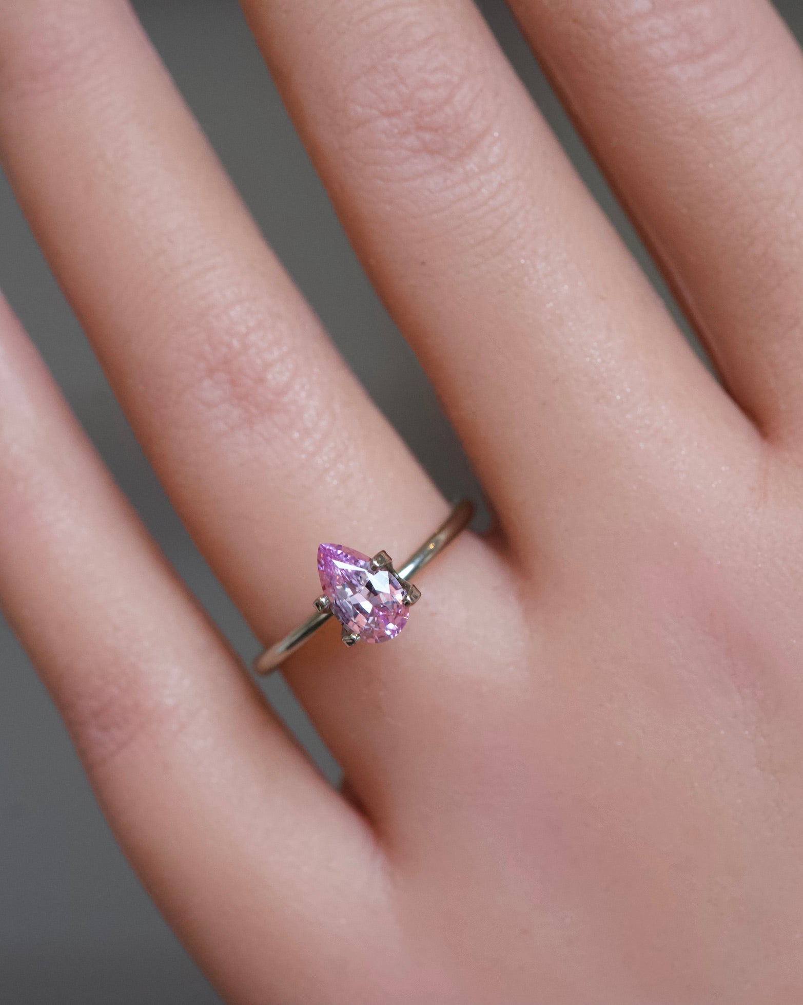 Pink Pear Ceylon Sapphire Unheated Gem