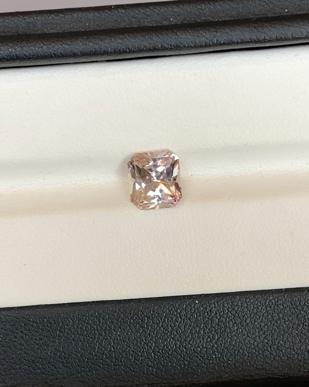 2.53 ct Pinkish Yellow Radiant Cut Ceylon Sapphire Unheated Gem