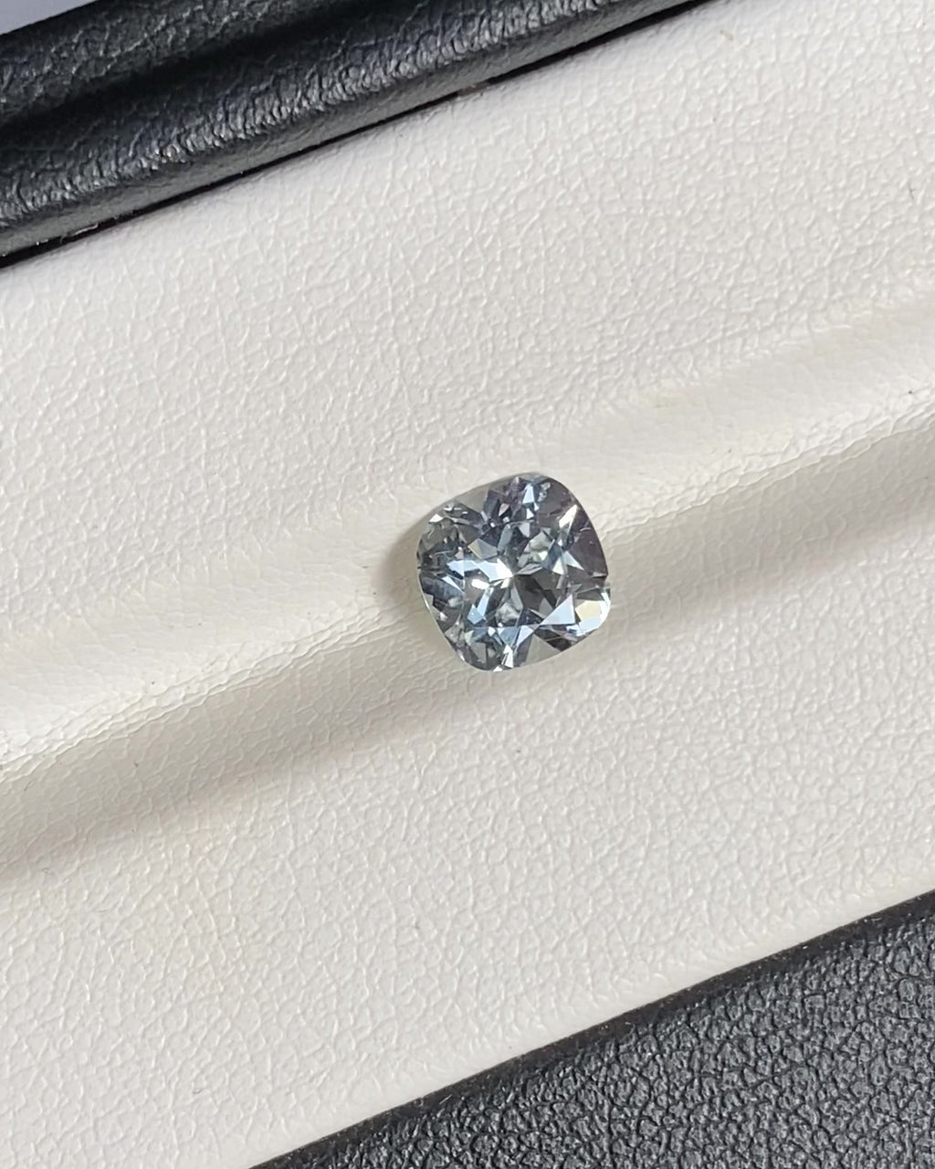 1.45 ct Colourless Square Cushion Ceylon Sapphire Unheated Gem