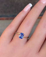1.84 ct Cornflower Blue Sapphire Cushion Cut Natural Unheated