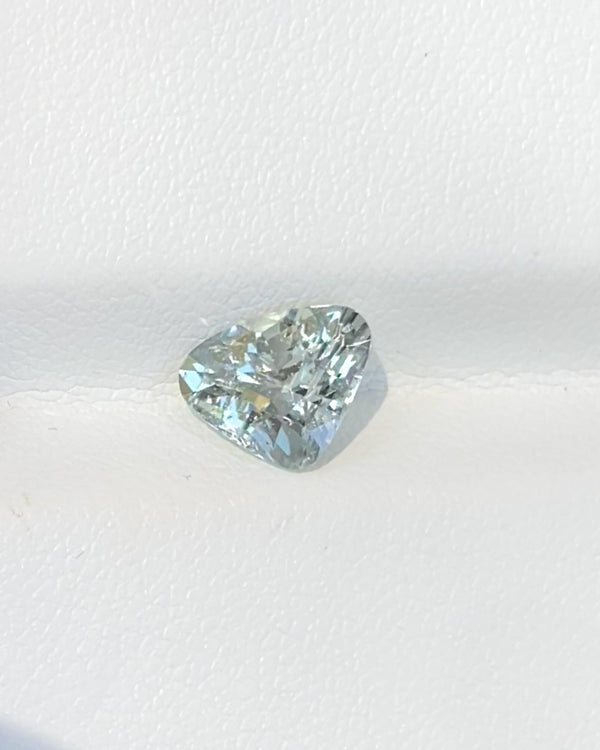 2.16 ct Mint Green Sapphire Fancy Triangular Cut Natural Unheated