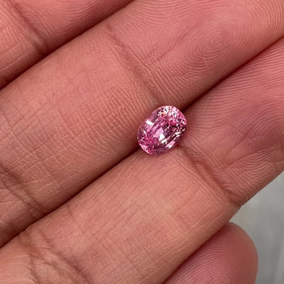 1.21 ct Padparadscha Sapphire Cushion Shape Natural Heated