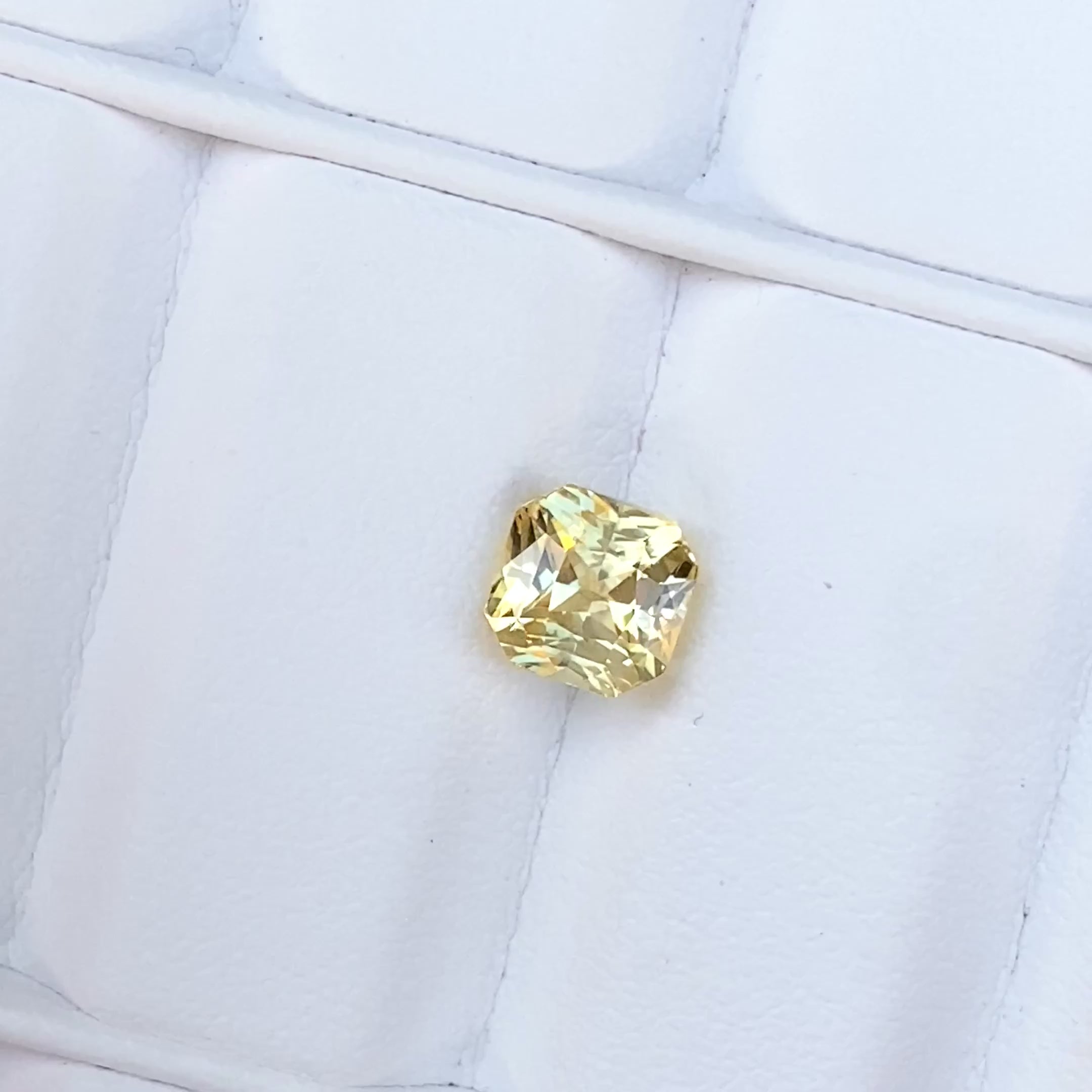 2.04 ct Yellow Sapphire Square Cut Natural Unheated Gemstones