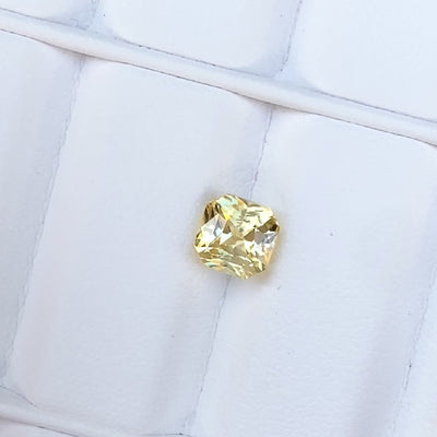 2.04 ct Yellow Sapphire Square Cut Natural Unheated Gemstones