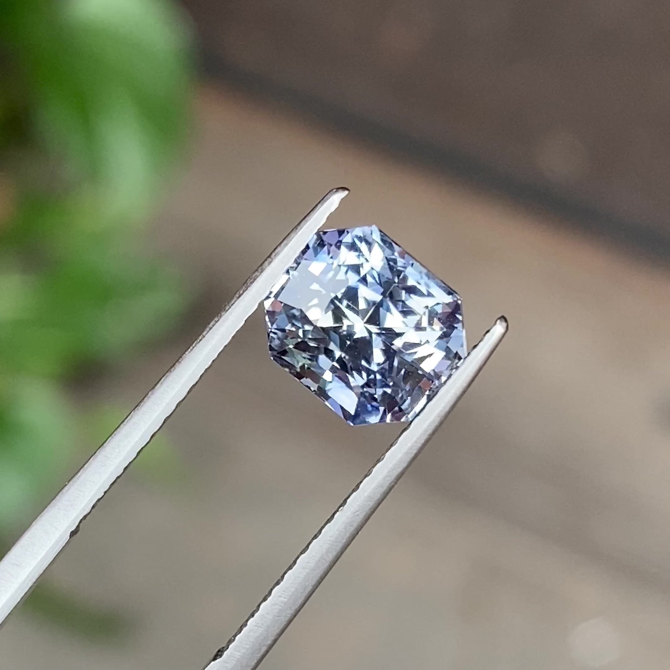 4.00 ct Grey Blue Sapphire Radiant Cut Natural Unheated Gems