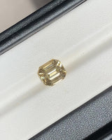 5.25 ct Yellow Emerald Cut Sapphire GIA Unheated Ceylon Gem