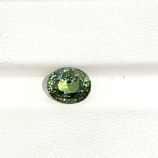 2.50 ct Green Sapphire Oval Natural Unheated