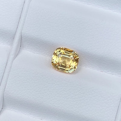 1.88 ct Peach Yellow Sapphire Cushion Shape Natural Heated