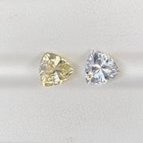 3.58 ctw Ceylon Yellow - White Sapphire Triangular Cut Natural Heated