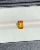 1.60 ct Yellow Emerald Cut Ceylon Sapphire Heated Gem