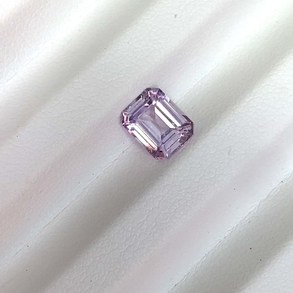 2.13 ct Lavender Pink Sapphire Emerald Cut Natural Unheated