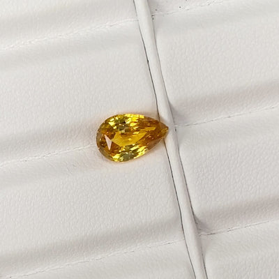 3.05 ct Yellow Sapphire Pear Shape Natural Heated Gemstones