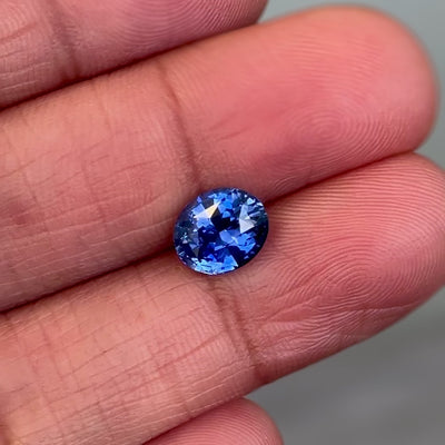 2.02 ct Vivid Blue Sapphire Oval Natural Heated Gemstones