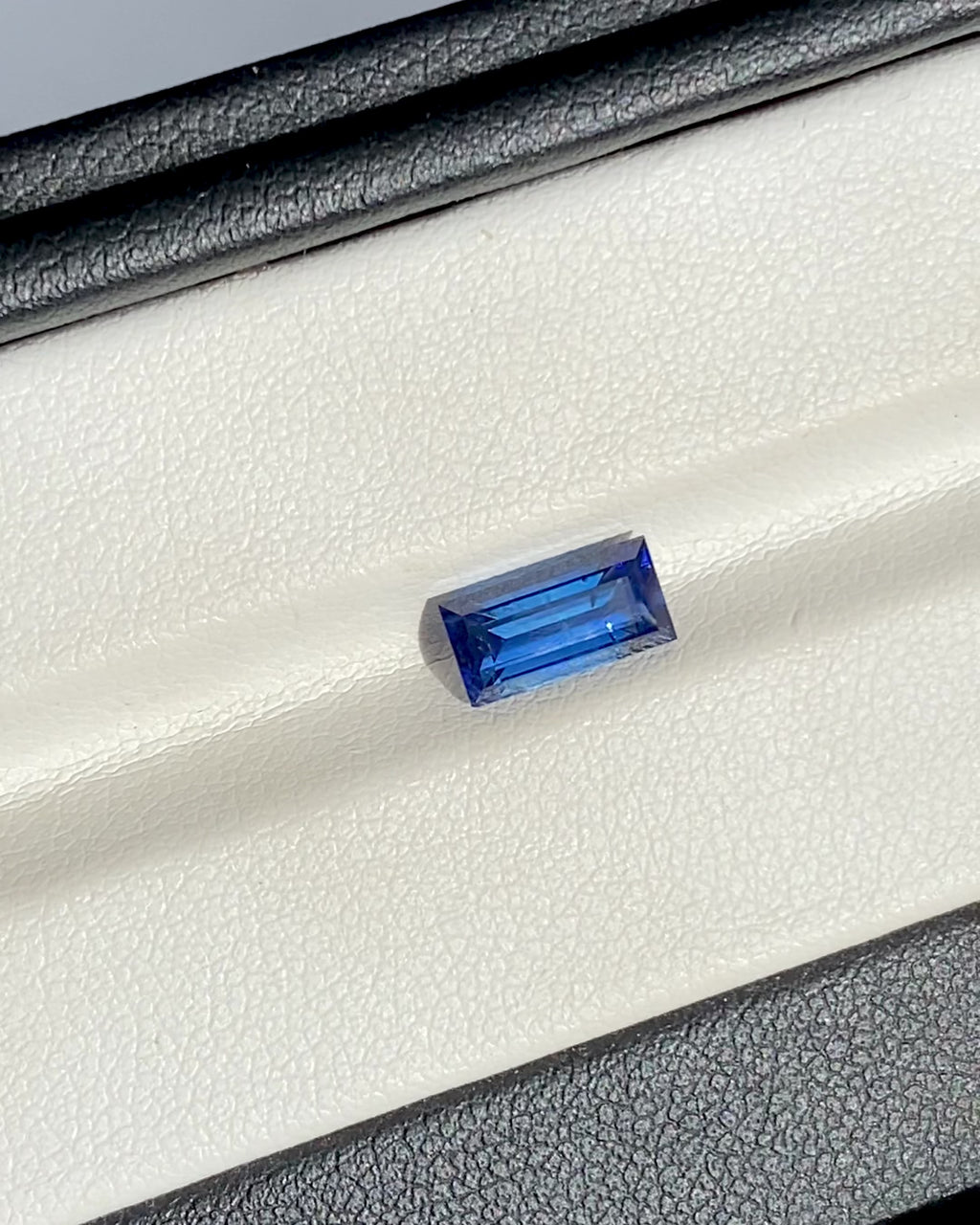 1.53 ct Blue Emerald Cut Ceylon Sapphire Heated Gem