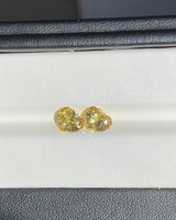 2.16 ctw Yellow Heart Pair Ceylon Sapphire Unheated Gems