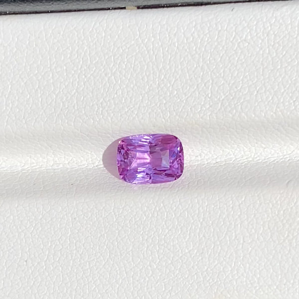 1.47 ct Violetish Pink Sapphire Cushion Natural Unheated Madagascar