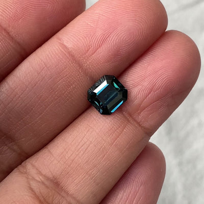 2.15 ct Teal Sapphire Emerald Cut Natural Heated Gemstones
