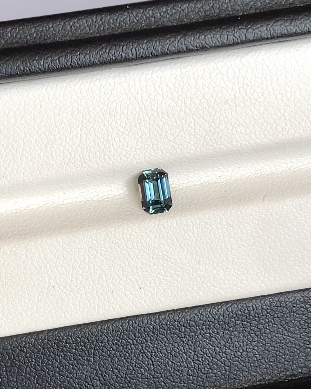0.67 ct Green Emerald Cut Madagascar Sapphire Unheated Gemstone