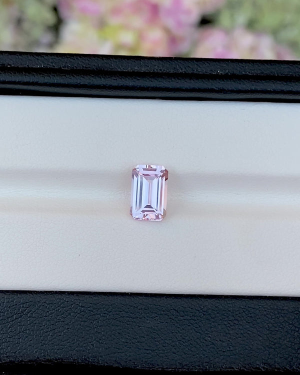 2.57 ct Ceylon Pink Sapphire Emerald Cut Unheated Natural Gemstone