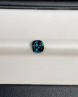 0.97 ct Bluish Green Square Cushion Madagascar Sapphire Unheated Gemstone