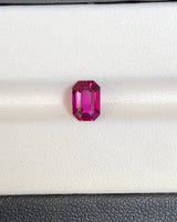 1.17 ct Emerald Cut Mozambique Ruby Unheated GIA Gemstone