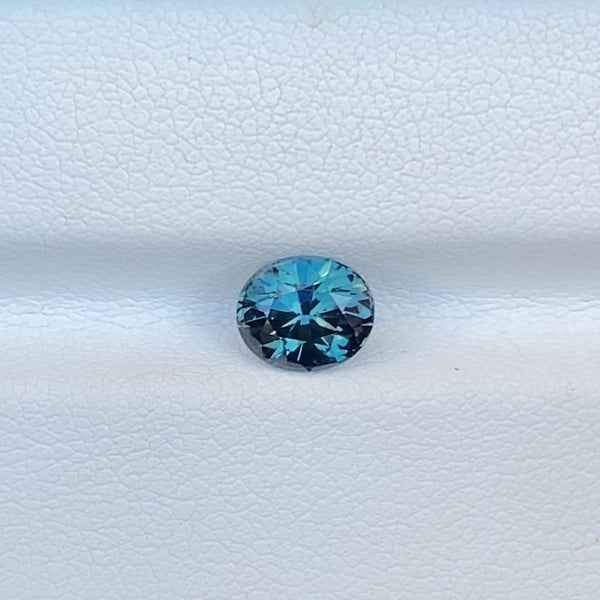 1.56 ct Teal Oval Sapphire Unheated Gem