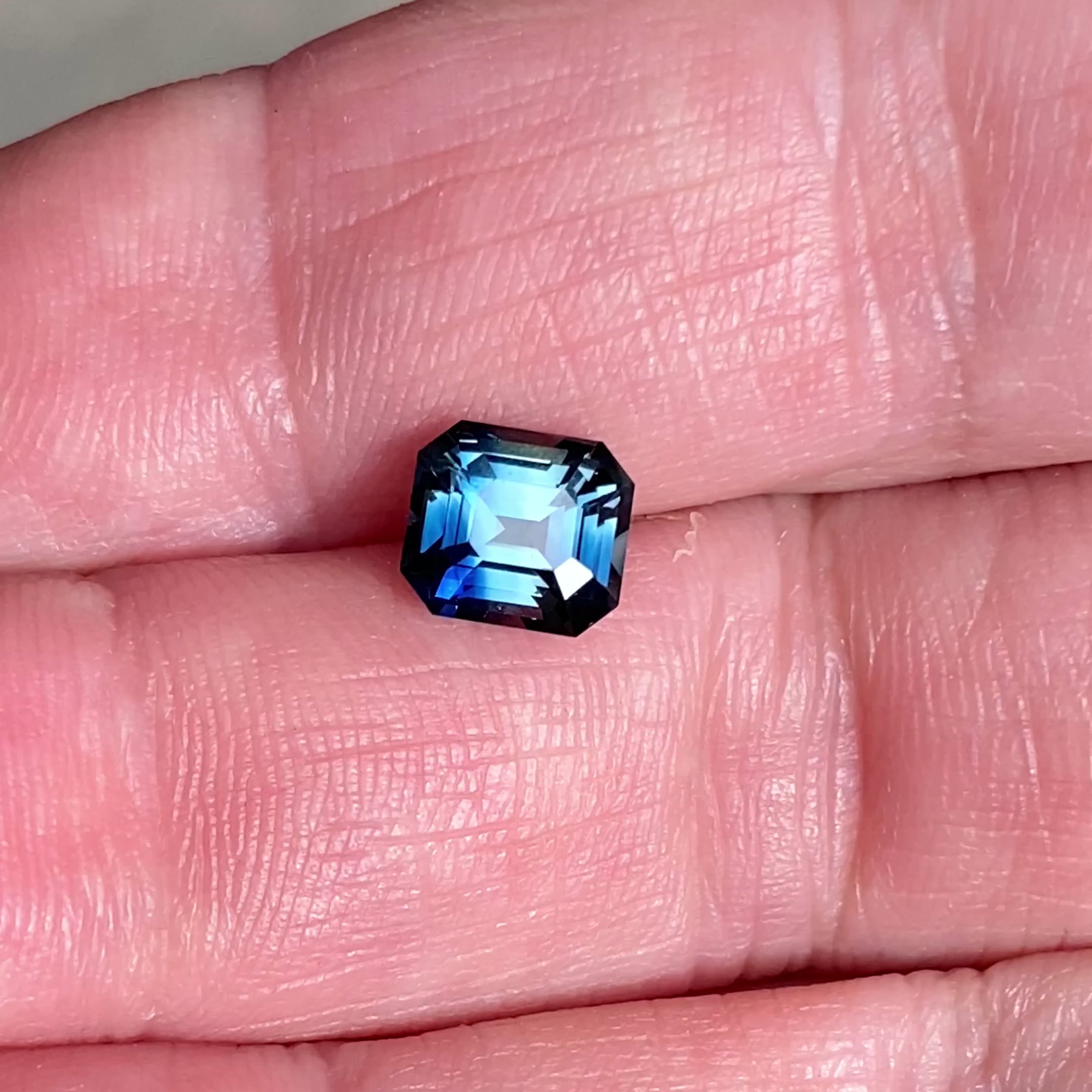 2.12 ct Teal Sapphire Emerald Cut Natural Unheated Gemstones