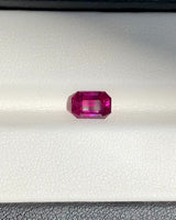 1.17 ct Emerald Cut Mozambique Ruby Unheated GIA Gemstone