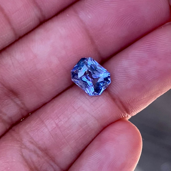 2.24 ct Blue Sapphire Radiant Cut Natural Heated Sri Lanka