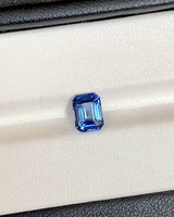 1.59 ct Blue Emerald Cut Ceylon Sapphire Unheated Gem