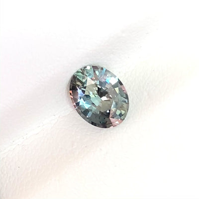 1.52 ct Mint Greenish Grey Sapphire Oval Natural Unheated