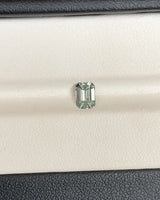 0.65 ct Green Emerald Cut Madagascar Sapphire Unheated Gem
