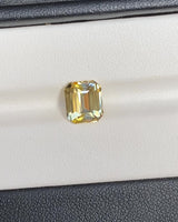 3.01 ct Yellow Emerald Cut Ceylon Sapphire Heated Gem