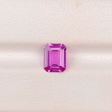 1.52 ct Pink Sapphire Emerald Cut Natural Unheated