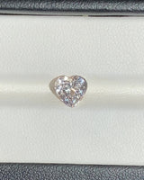 1.66 ct White Sapphire Heart Natural Unheated