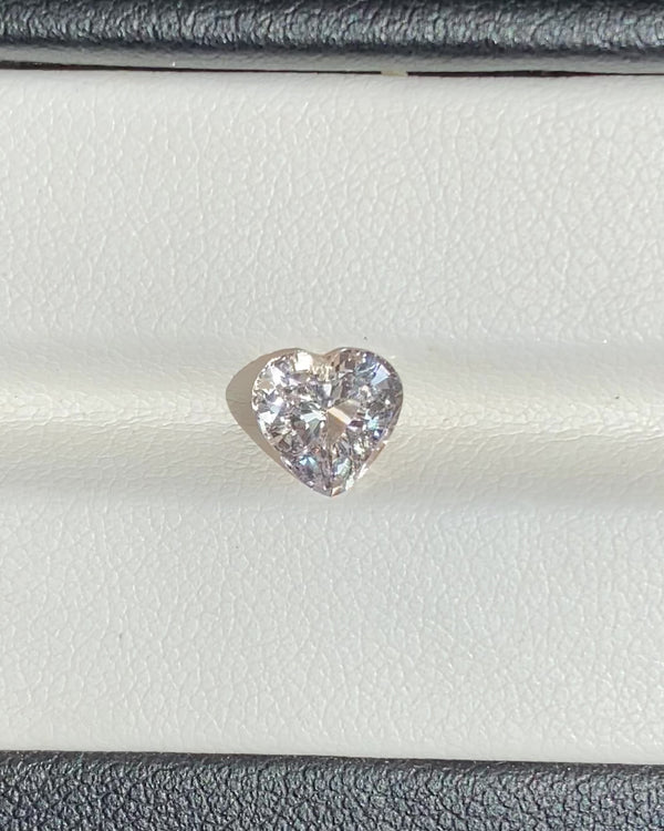 1.66 ct White Sapphire Heart Natural Unheated