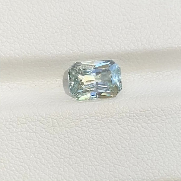 2.05 ct Mint Green Sapphire Radiant Cut Natural Unheated
