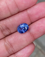 5.16 ct Cornflower Blue Oval Ceylon Sapphire Unheated GIA Certified