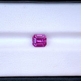 1.53 ct Vivid Pink Sapphire Emerald Cut Natural Unheated Madagascar