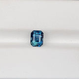 1.66 ct Teal Blue Sapphire Emerald Cut Natural Unheated