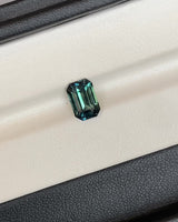2.04 ct Bluish Green Emerald Cut Madagascar Sapphire Unheated Gemstone