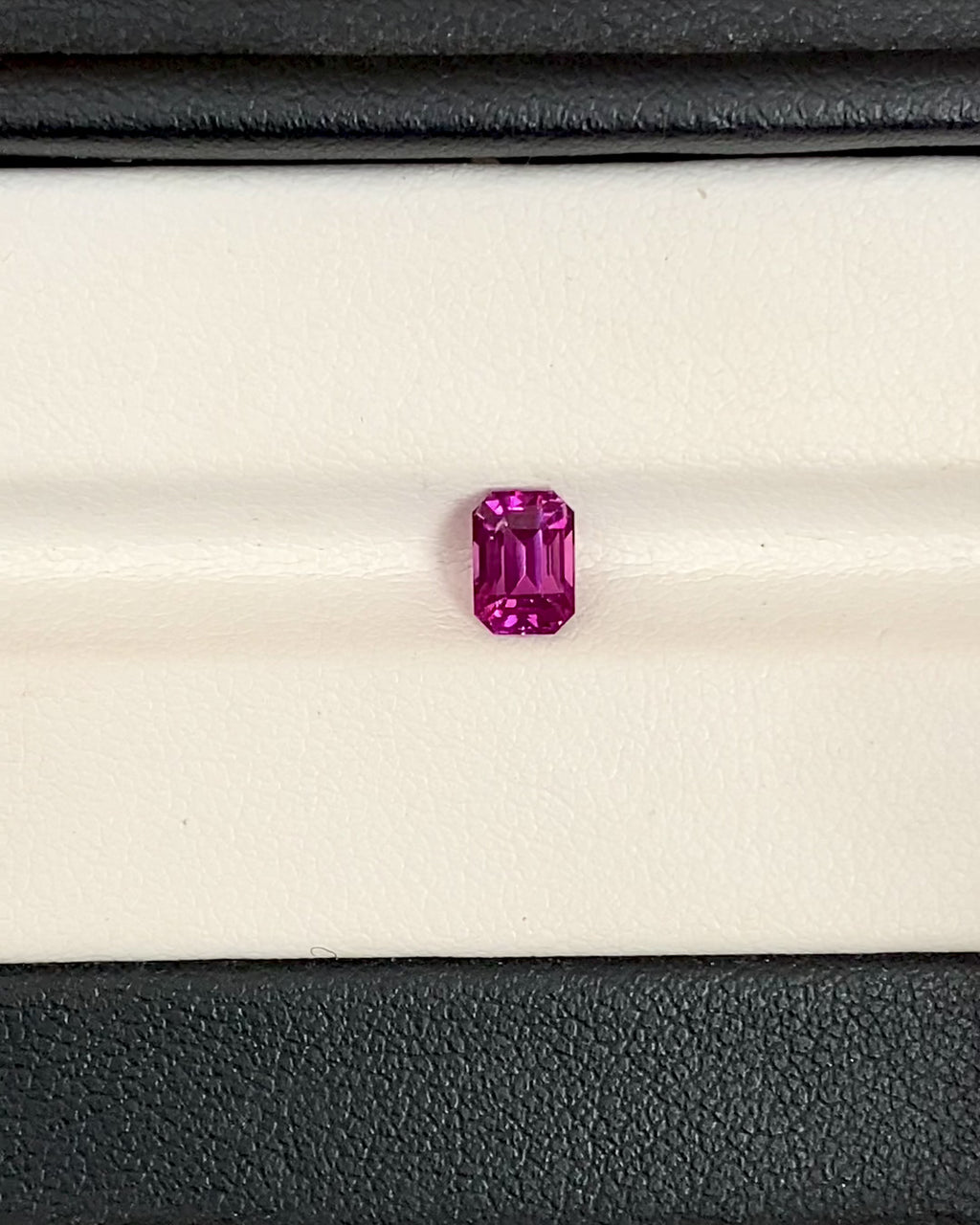 1.07 ct Purplish Pink Emerald Cut Madagascar Sapphire Heated Gem