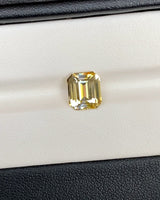 3.01 ct Yellow Emerald Cut Ceylon Sapphire Heated Gem
