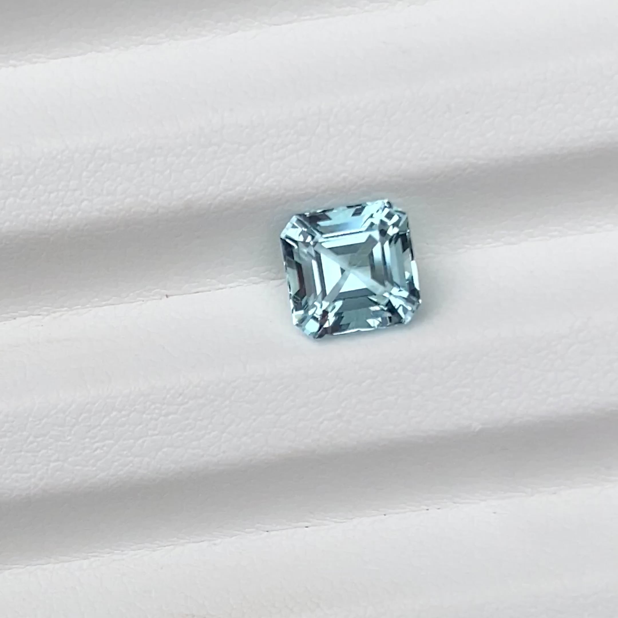 2.38 ct Aquamarine Square Shape Sapphire Cut Natural Gems